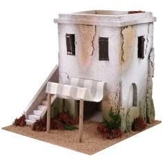 Arab house with shop and staircase cm 28x28x28 h 2
