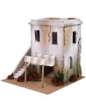Casa árabe con tienda y escalera de 28x28x28 cm h
