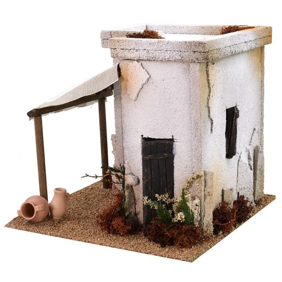 Casa árabe con tienda para negocio cm 22x22x20 h Mundo Pesebre