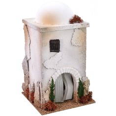 Arab house with dome and arch cm 15x15x26 h