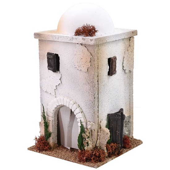 Arab house with dome and arch cm 15x15x26 h