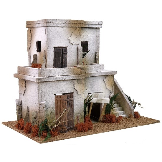 Arab house with staircase on two floors cm 40x25x31 h
