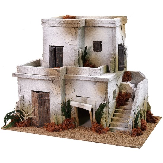 Casa árabe con escalera de dos pisos de 40x25x31 cm h