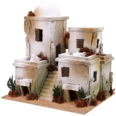 Case arabe con scalinata centrale cm 30x25x31h Mondo Presepi 2