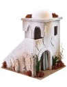 Casa árabe con cúpula y escalera de 20x25x29 cm de altura.