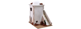 Arab house with dome and staircase cm 20x25x29 h
