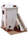 Casa árabe con cúpula y escalera de 20x25x29 cm de altura.