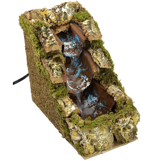 Cascada rocosa con saltos de agua para estatuas de 12x21,5x19