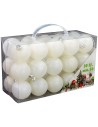 Sep 30 glitterated white balls ø 5 cm per Christmas tree
