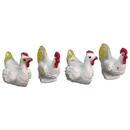 Set 7 galline in pvc cm 2,5-4 Mondo Presepi