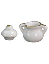 Porcelain jar cm 2x2.3 h