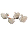 Juego de 4 cisnes de resina de 2,5-3 cm