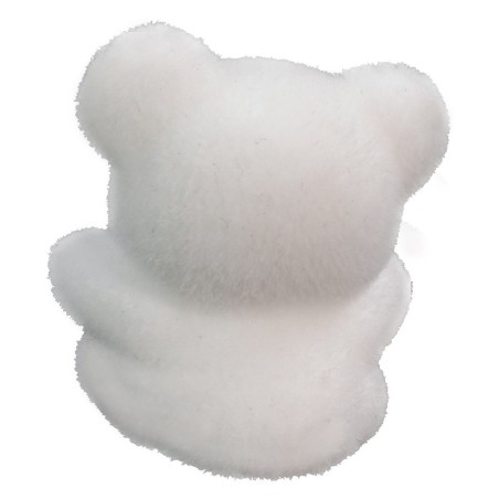 Peluche bianco con fiocco rosso 3 cm Mondo Presepi