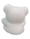 Peluche bianco con fiocco rosso 3 cm