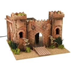 Castillo con puente levadizo en movimiento cm 30x30x21,5 h 2