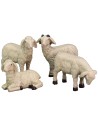 Conjunto de 4 ovejas de resina para estatuas de 20-24 cm Mundo Belenes