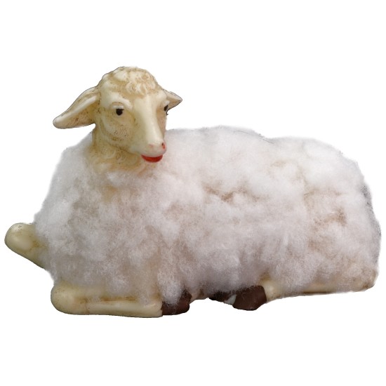 Conjunto de 2 ovejas con lana para estatuas de 30 cm Mondo Presepi