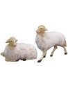 Set of 2 sheep with wool for 30 cm statues