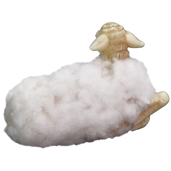 Set of 2 sheep with wool for 30 cm statues