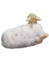 Set of 2 sheep with wool for 30 cm statues