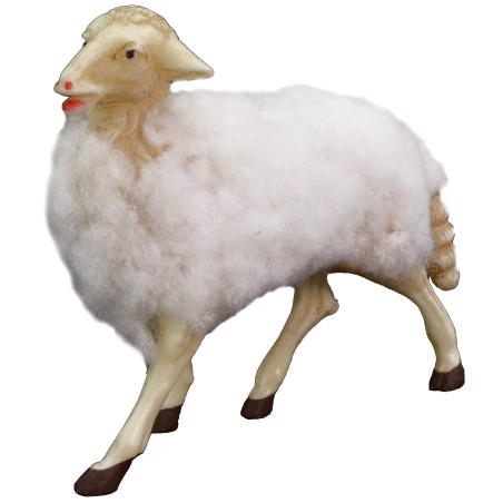 Set of 2 sheep with wool for 30 cm statues