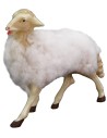 Set of 2 sheep with wool for 30 cm statues