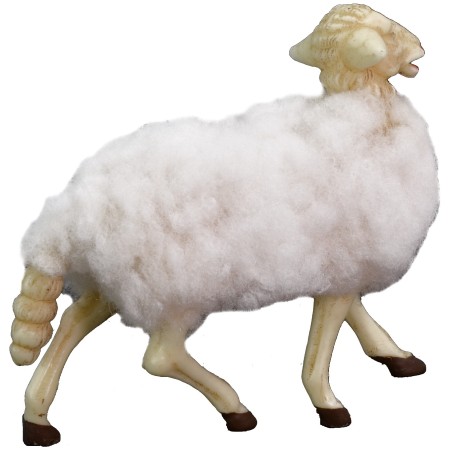 Set of 2 sheep with wool for 30 cm statues