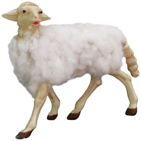 Set of 2 sheep with wool for 30 cm statues