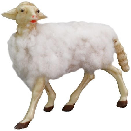 Set of 2 sheep with wool for 30 cm statues