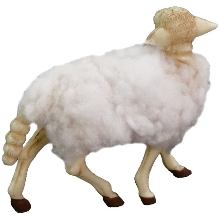 Set of 2 sheep with wool for 30 cm statues