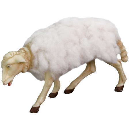 Set of 2 sheep with wool for 30 cm statues