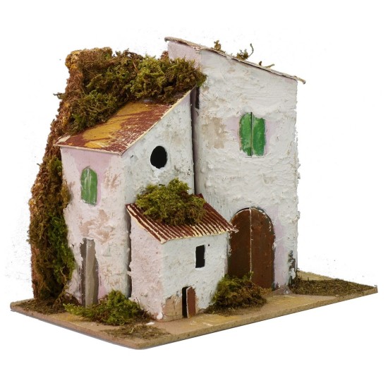 Serie di case in lontananza cm 15x10x13 h Mondo Presepi