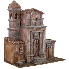 Catedral con campanario de 50X29X56h cm para estatuas de 12 cm