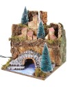 Paesaggio per presepe con illuminazione a corrente cm 25x25x27