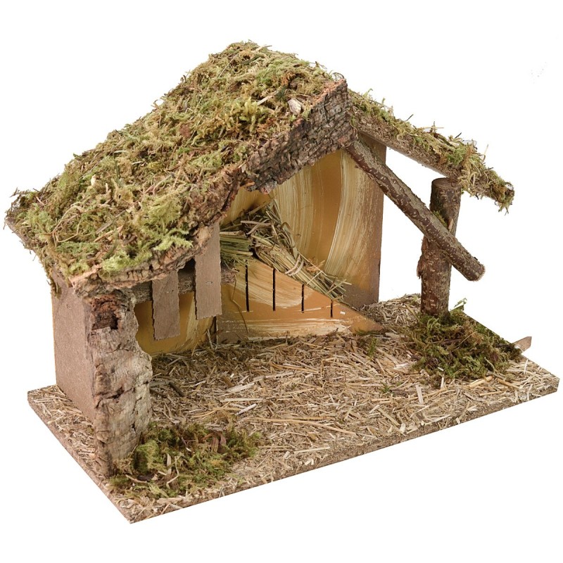 Nativity stable with manger 32x17x22.5 cm h