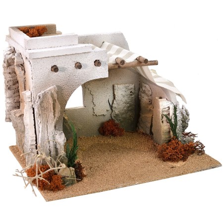 Cabaña árabe de 30,5x25x23 cm h Mundo Pesebres