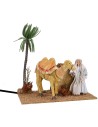 Arab shepherd with double movement camel 12 cm