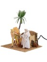 Arab shepherd with double movement camel 12 cm