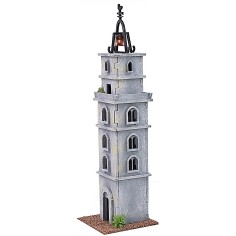 Torre Ghirlandina para pesebre de 10x10x36 cm h Mondo Presepi