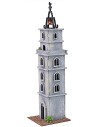 Tower with garland for creche 10x10x36 cm h