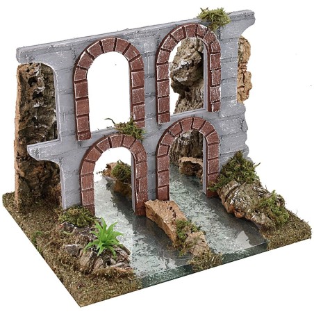 Río modular efecto profundidad con ruinas de acueducto cm