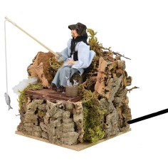 Pescador sentado serie 12 cm en movimiento Mundo Pesebres 2