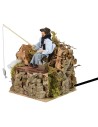Pescador sentado serie 12 cm en movimiento Mundo Pesebres