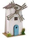 Molino de viento para belén funcional de 12x9x23 cm h