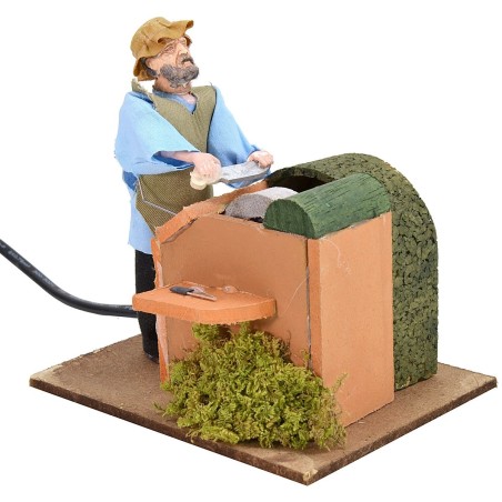 Afilador en movimiento de 12 cm Mundo Pesebres