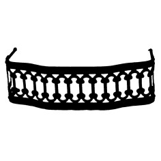 Black railing for balcony cm 10x4 h 2