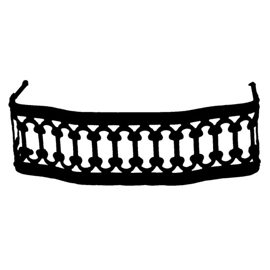 Ringhiera nera per balcone cm 10x4 h Mondo Presepi