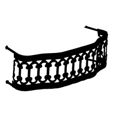 Black railing for balcony cm 10x4 h