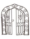 Puerta gris antracita cm 13,5x2x15,5 h Mondo Presepi