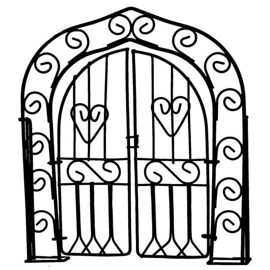 Black gate 13.5x2x15.5 cm h